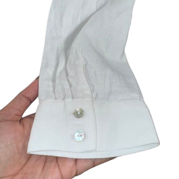 NWT Eileen Fisher Orgnc Linen Mandarin Collar Lagenlook Tunic ShirtDress SZ1X - Picture 6 of 16